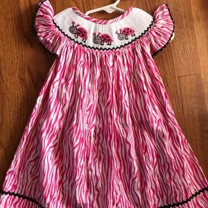 ***🐞🐞SOLD💗18 Month Bishop Smocked LadyBug Dress